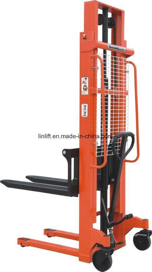 1000kgs Liftinght Height: 1.6meters Manual Hydraulic Hand Stacker