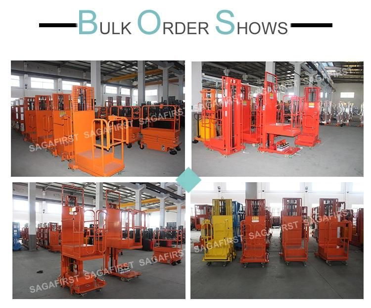 V 2.7m-4.5m Electric Mobile Self Propelled Order Picker Hydraulic Table Lift