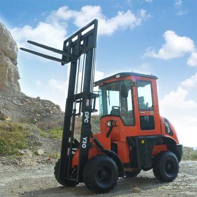 High Performance off Road Diesel 4ton 4WD Rough Terrain Forklift