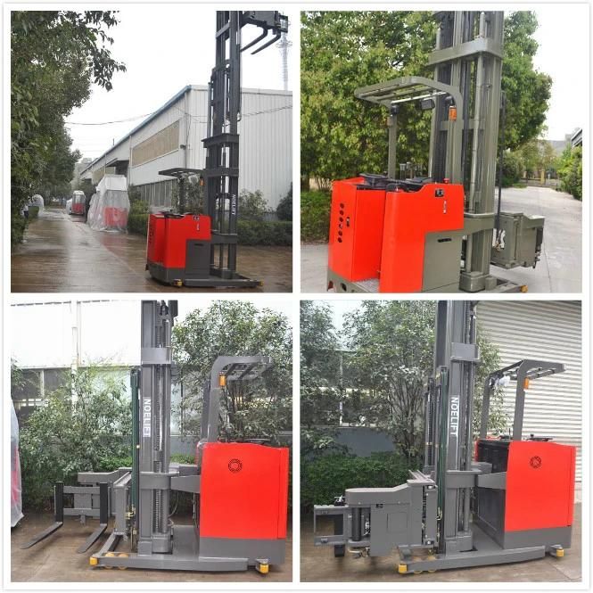 5.5m with Triplex Mast 1000kg Tri-Lateral Electric Stacker Vna Forklift