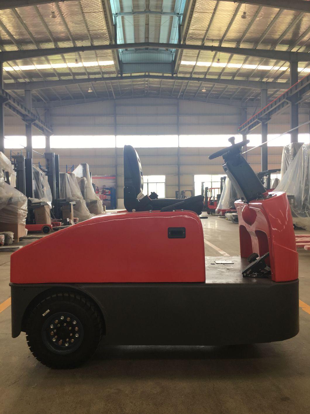 6 Ton Seat Type Electric Tow Tractor with LED Headlight and Warning Switch