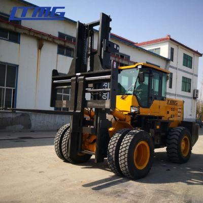 China 10ton Rough Terrain Forklift Large Diesel All Terrain Forklift 10 Ton for Sale