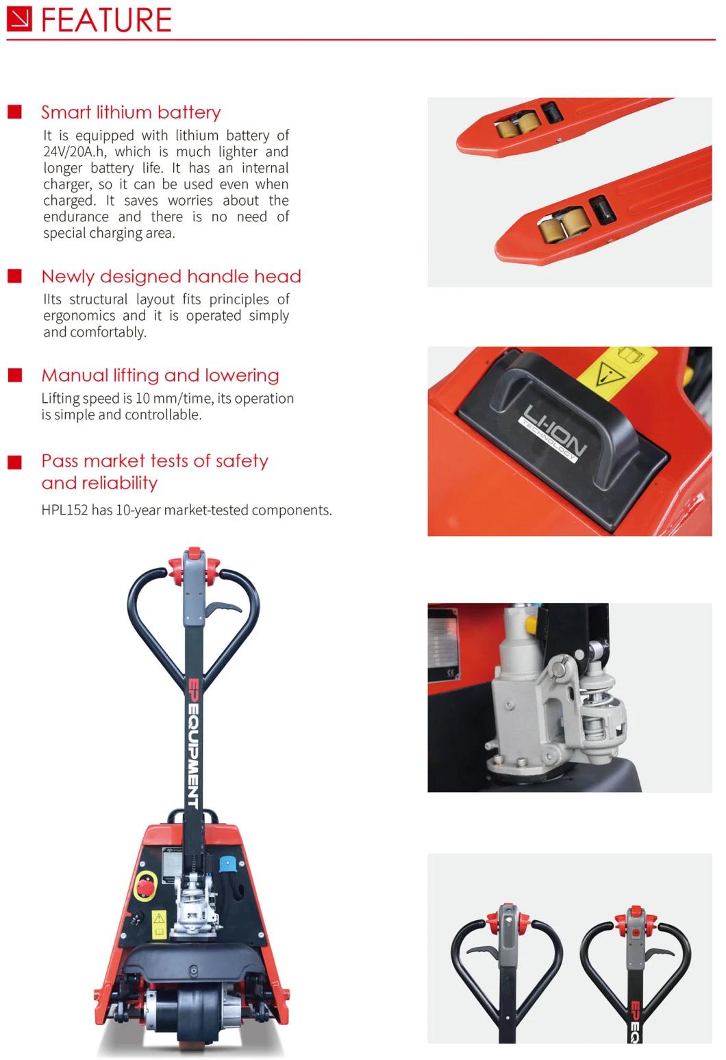 1.5 Ton Li-ion Battery Powered Semi-Electric Pallet Truck