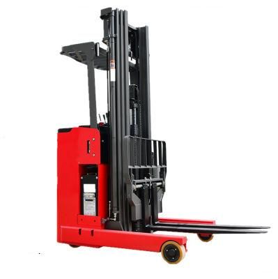 Hydraulic Battery Operated Electric High Lift Stand up Reach Forklift Price
