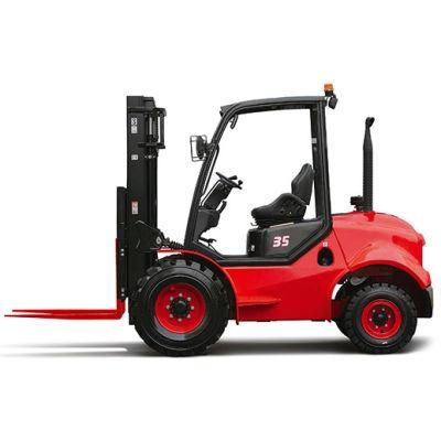 4WD Four Wheel Drive Articulated Rough Forklift 5 Tonne 6 Tonne 7 Tonne Rough Terrain Forklift with Cabin