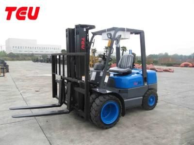 China Teu 3000kg/3ton Automatic Diesel Power Hydraulic Tcm Technology Container Isuzu Engine Electronic Shift Forklifts