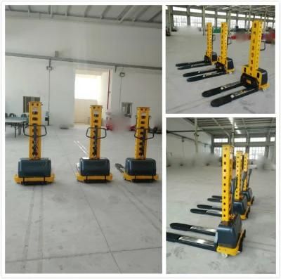 Electric Forklift Pallet Stacker 500kg Self Load Stacker Portable Forklift Lifting 1100mm