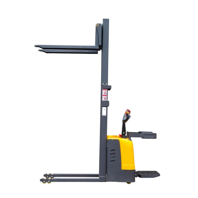 2.0ton 2000kg Rider on Pallet Electric Reach Stacker with Battery Operation for Warehouse