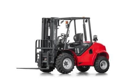 All Terrain Forkfocus Forklift 3.5t for off-Road Drive Construction Forklift Rt Forklift Lift Truck Service