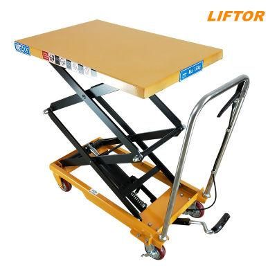 Cart Hand Trolley Manual Hand Lift Carrier Hydraulic Scissor Trolley Lift Made in China