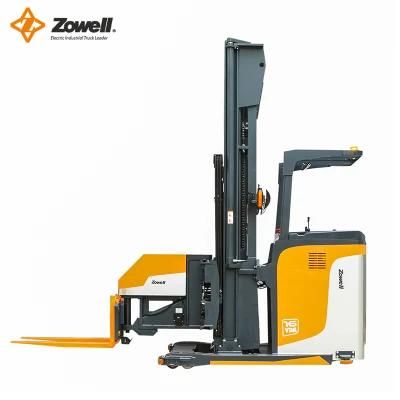 China 1070mm Zowell Fork Lift Truck Very Narrow Aisle Forklift