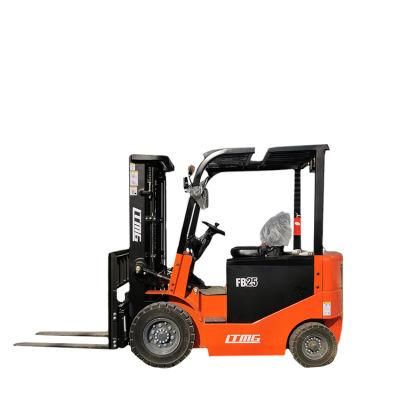 Customized Color New Mini Battery 2.5 Ton Electric Forklift with Solid Tyre