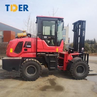 2WD/ Port Tder China 4WD Rough Terrain Forklift for Sale