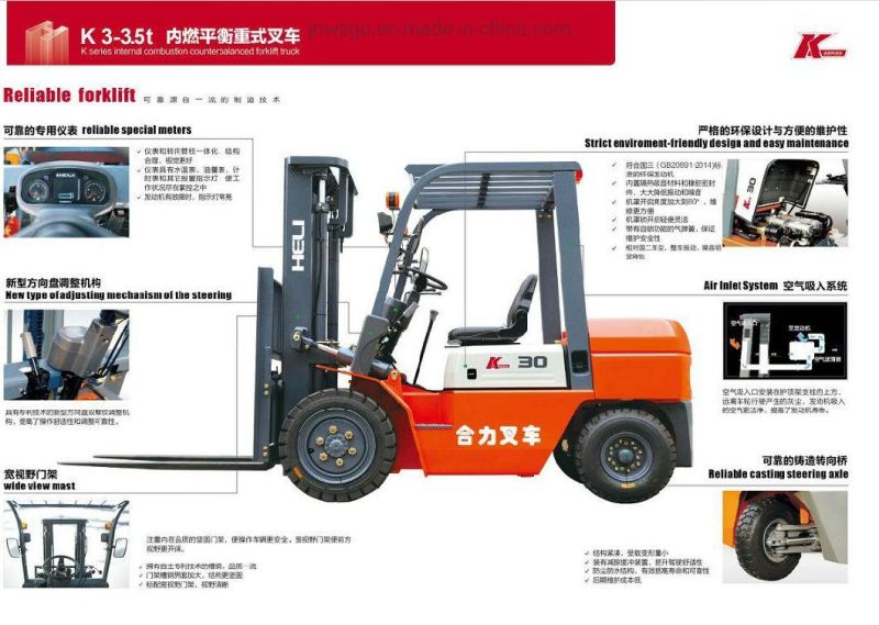 3 Tons Cpcd30 Heli Diesel Forklift Price with Side Shifter