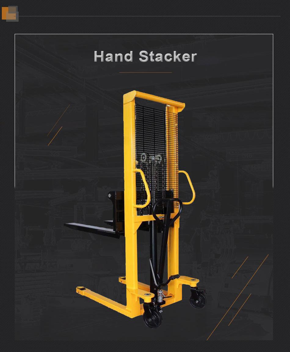 Txk 1000kg Hand Forklift Manual U-Steel Hydraulic Stacker Price