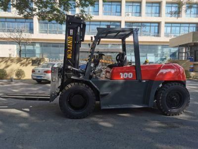 Euro5 Engine Solid Tire 10t Heavy Diesel Forklift with Side Shift