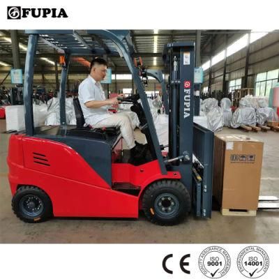 Indoor Use Zero Pollution Battery Operated Forklifts 2.5 Ton 4X4 Electric Forklift Trucks