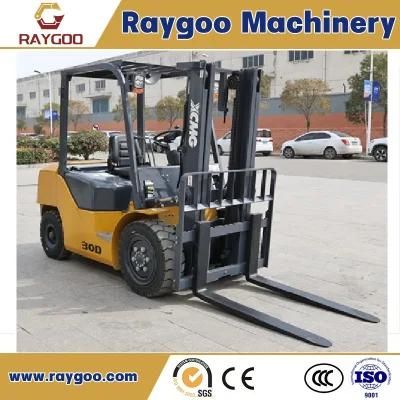 Chinese Diesel Forklift 3ton Logistics Forklift with 1m 1.2m 1.5m Fork Without Side Swift