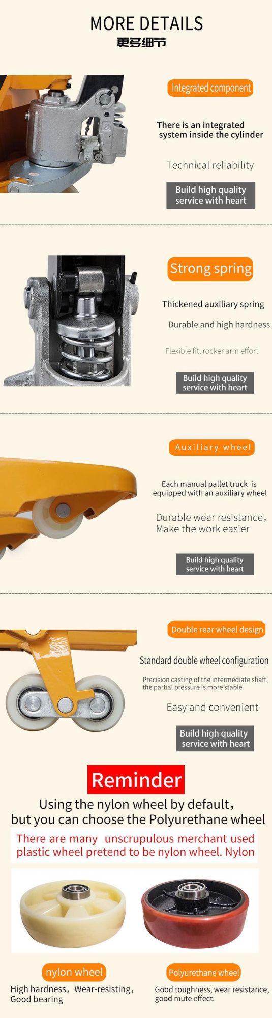 New 2.5 Ton Steering Wheel with Hydraulic Heavy Duty Hand Operated Pallet Lift Manual Forklift Truck for Material Handling/Warehouse