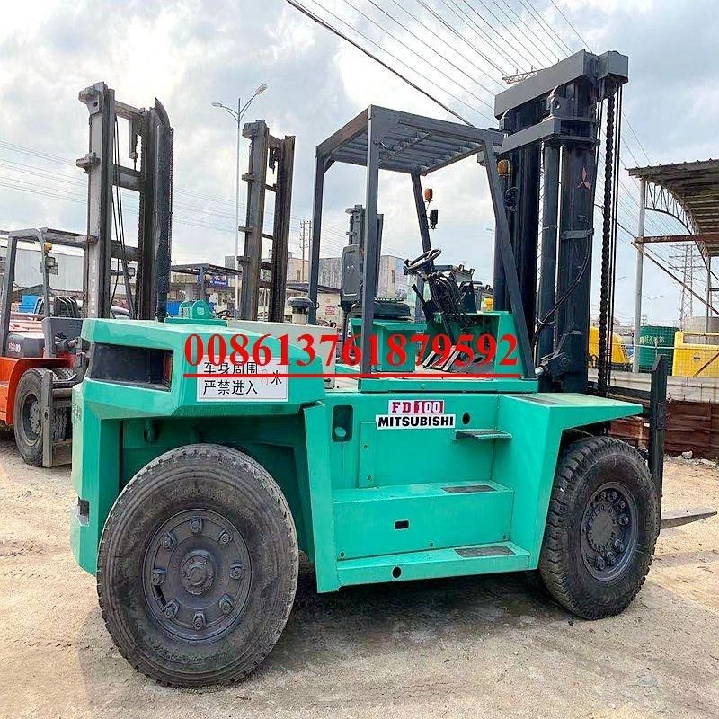 Used Mitsubishi Fd100 Diesel Forklift 10ton