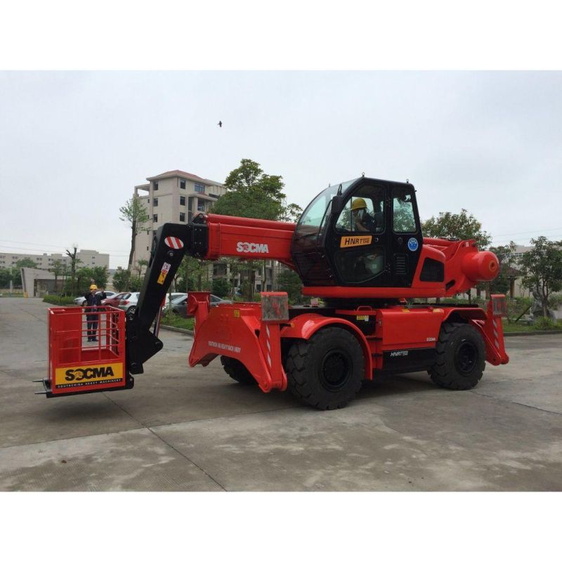 Socma 4 Ton Rough Terrain Telehandler Hntr4015 with 360 Dergree Rotation and Imported Engine