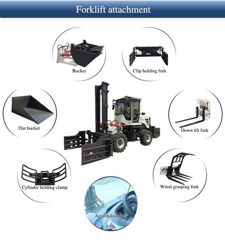 3.0 Ton Rough Terrain Forklift New All Terrain Forklift off Road Telescopic Forklift for Sale