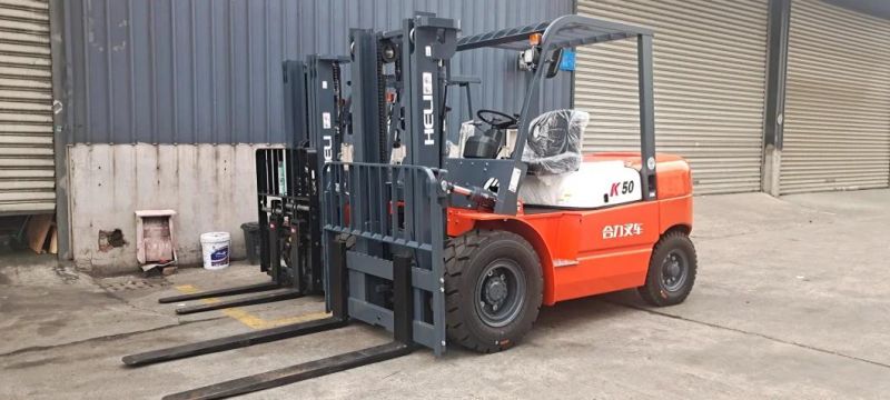 Heli Logistics Machine 5t Diesel Forklift Cpcd50 with Low Price
