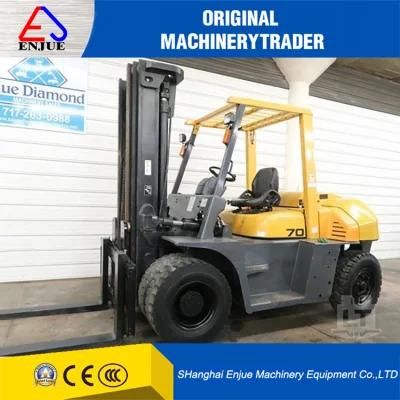 Used Japanese Tcm 7ton Forklift Good Performance Japanese Isuzu Engine Diesel Second Hand Forklift on Sale