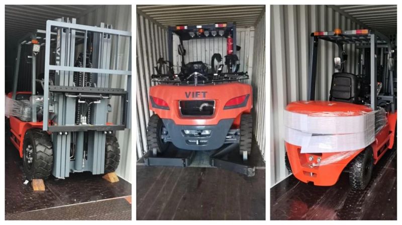 3 Tons Four Wheel Diesel Forklift Truck with Japanese Engine Forklift