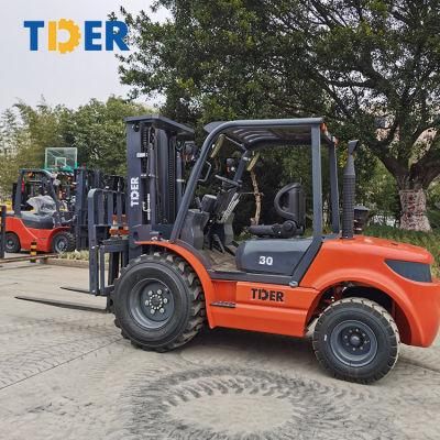Diesel Engine Fast Driving Speed 4WD Small Rough Terrain Forklift
