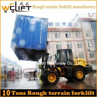 Welift 10t Rough Terrain Forklift Manufactory