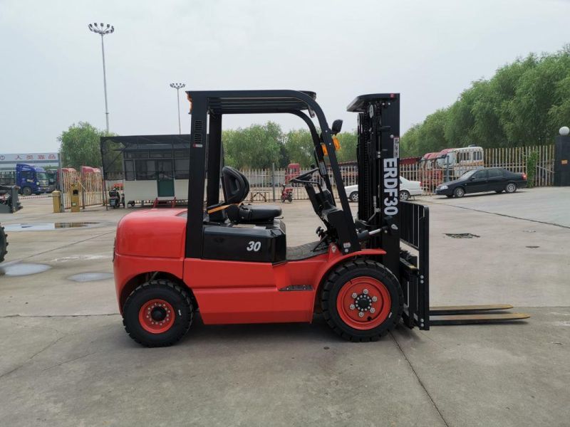 Everun Erdf30 CE Approved Erdf30 3ton Lifting Equipment Diesel Forklift with Imported Japanese Engine