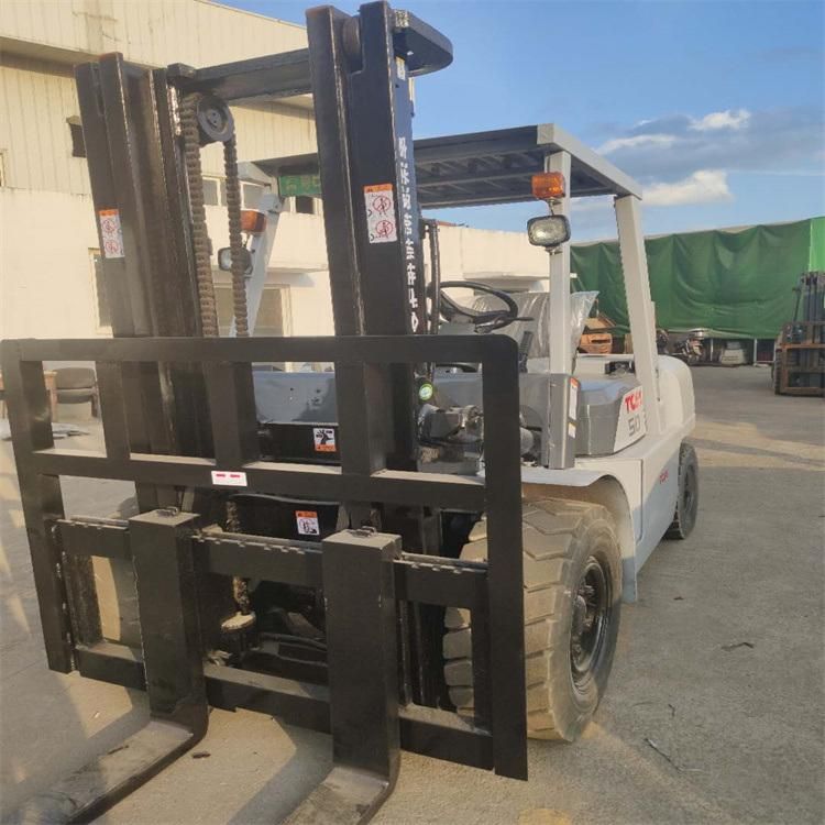 Used Lifting Equipment 5 Ton Diesel Forklift Lift 3m Can Add Side Shifter