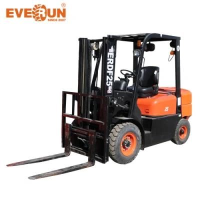 Everun Erdf25 High Performance Diesel 2.5ton Competitive Price Forklift China Forklifts