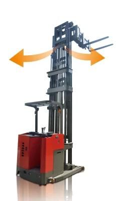 5.5m with Triplex Mast 1000kg Tri-Lateral Electric Stacker Vna Forklift