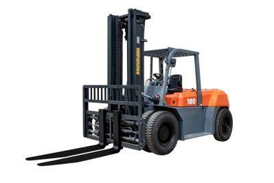 CE Export South Africa Solid Tire 10t Heavy Diesel Forklift with Side Shift