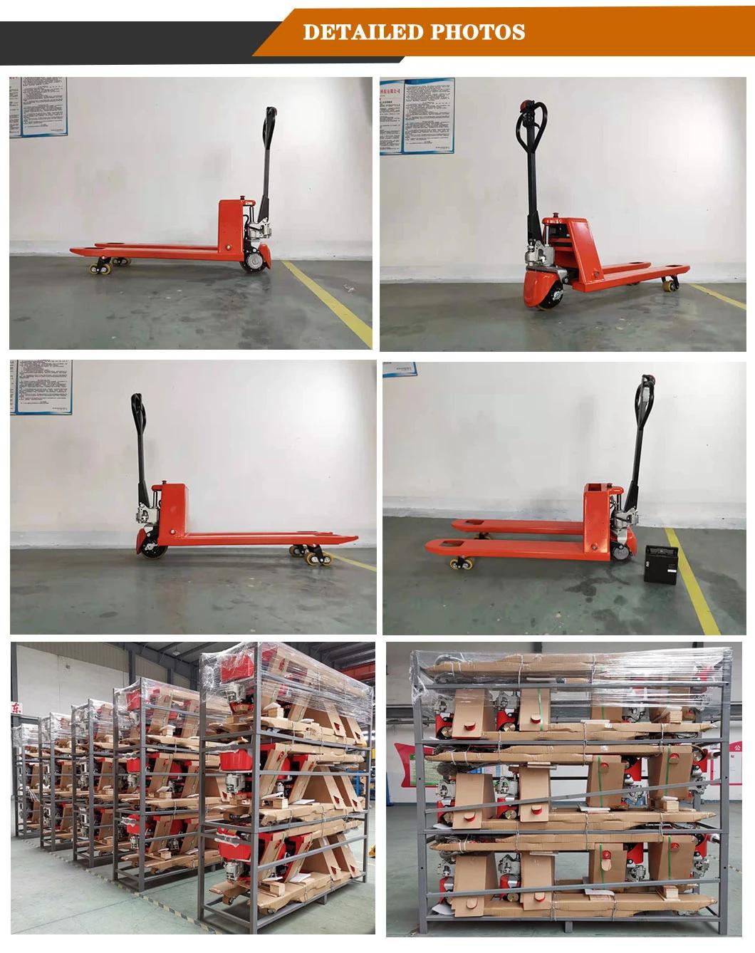Warehouse Fork Lifter 3300lbs Capacity Battery Powered Pallet Truck