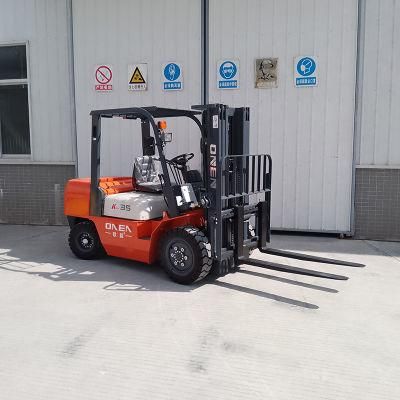 3 Ton 3500 Kg Load Capacity 3/4/4.5/5.5 Meters Lift Height Four Wheel Diesel Forklift