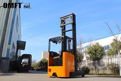 Narrow Turning Radius 1t 1.5t 2t 2.5t Electric Reach Truck Forklift Reach Stacker Truck