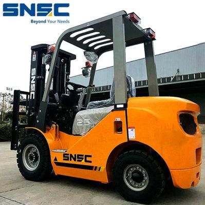Diesel Forklift Fd25 Triplex 4.5 Meters Mast Truck