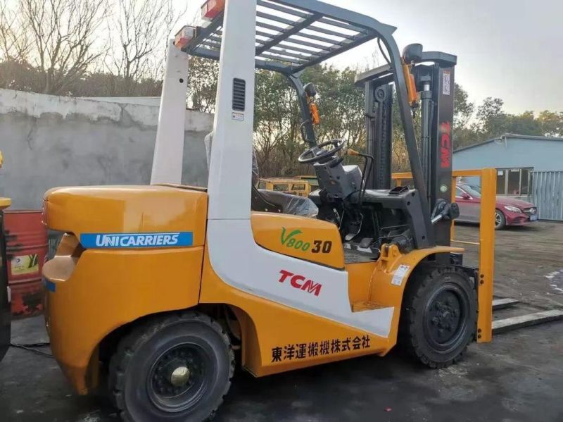 Japan Toyota Handling Machinery Isuzu Engine Gasoline LPG 3t Tcm Fd30 Forklift Truck Standard 3m Gantry Height 2.5t Tcm Fd30t6 Used Diesel Forklift Equipment