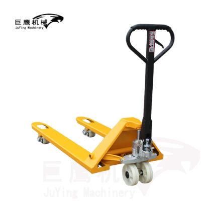 Hot Sale Yellow Color Nylon Wheels Capacity 2 Ton Hand Pallet Cart Forklift