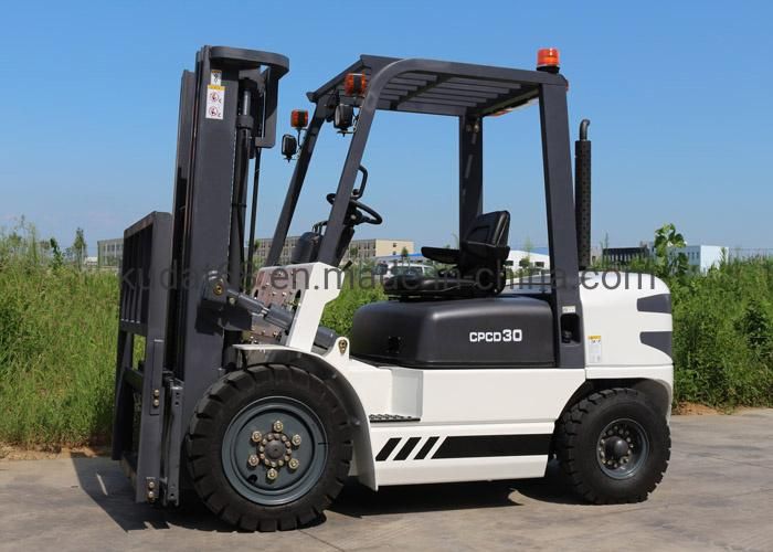 3 Tons Four Wheel Diesel Forklift Truck with Japanese Engine