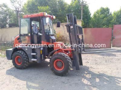 Rough Terrain Forklift Cpcy30 with 3000 Loading Capaciry