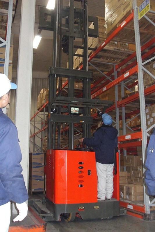 1000kg 1500kg Capacity Vna 3 Way Pallet Stacker Narrow Aisle Forklift