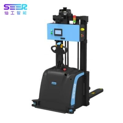 0.8 Ton Automatic Electric Stacker DC Motor Economical Full Electric Pallet Stacker Forklift