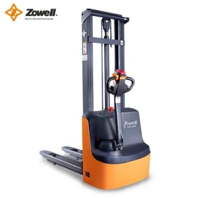 Zowell Electric Free Maintenance Gel Battery Pedestrian Stacker with 3.5m Lift Height 1200kg for Selective Rack System Stacking CE Approved