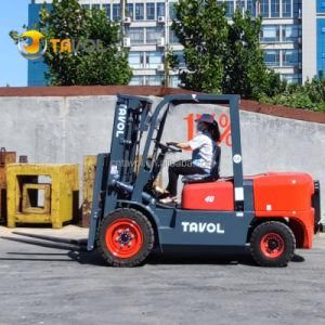 Tavol 3 Ton Hydraulic Diesel Forklift Truck for Warehouse Construction