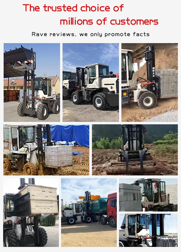 Shanding off-Road Forklift 3ton 3 Meters Lefting High at Low Price