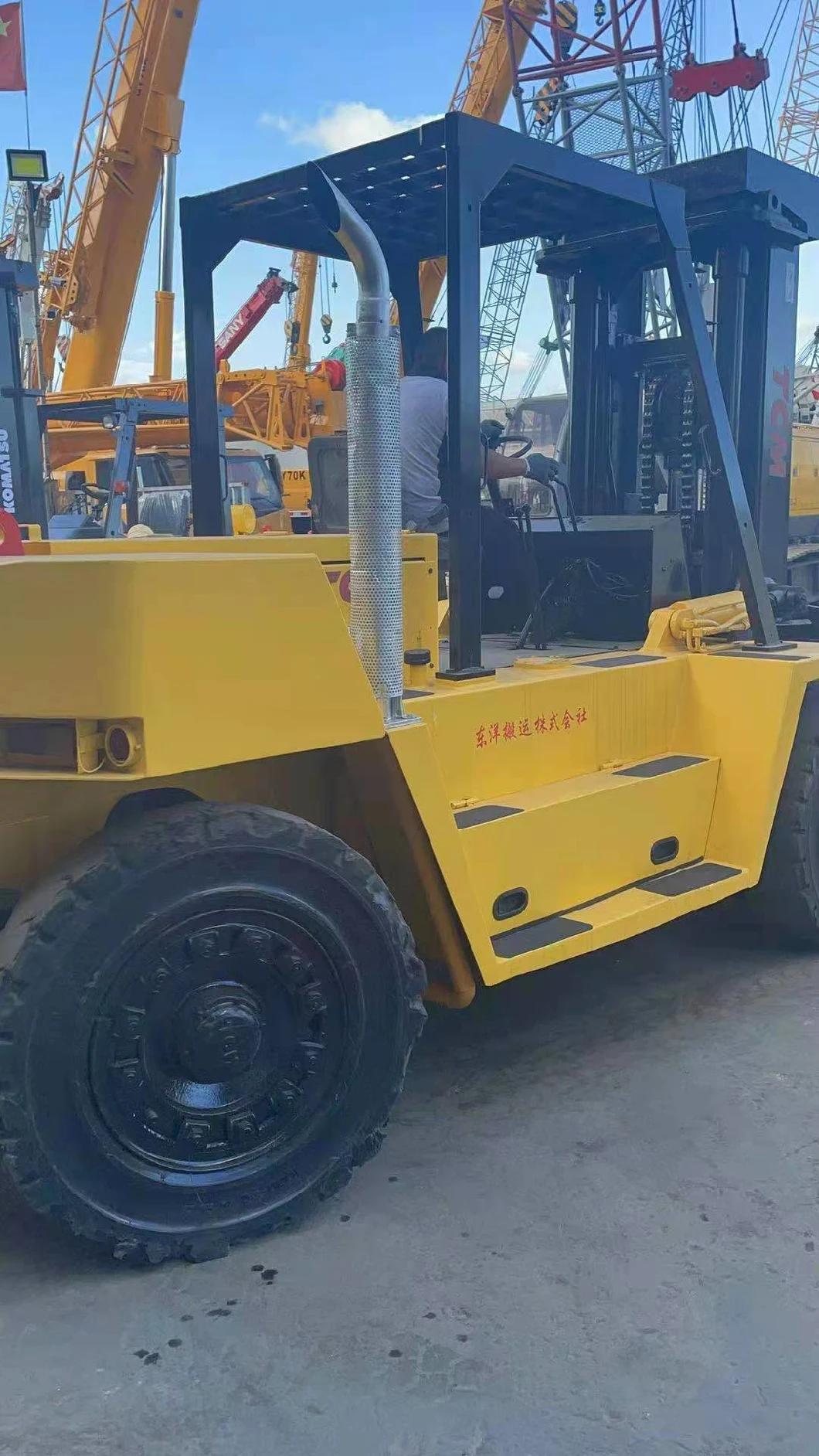 Used Forklift 15 Ton 20 Ton Tcm Diesel Forklift with Side Shift Left 6 Meters Forklift Truck Parts for Sale